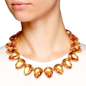 J.Crew Peach Teardrop Collar Necklace